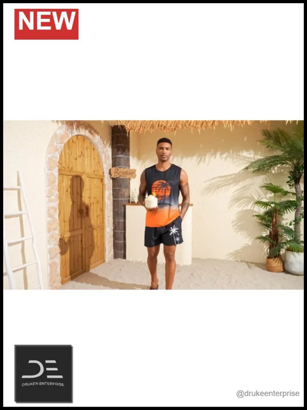 Men Swim Trunks with Mesh Liner 5 Inseam Board Shorts Quick Dry